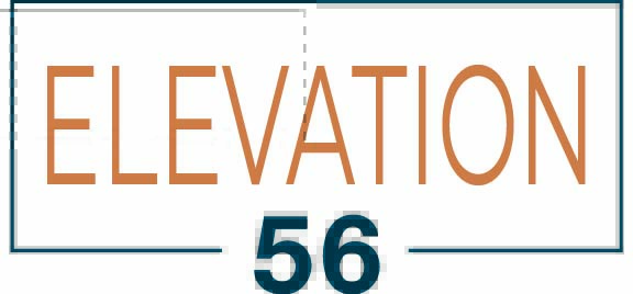A sign with the word Elevation and the number 56.